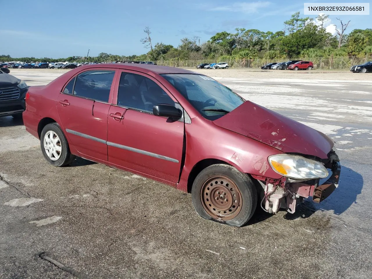 2003 Toyota Corolla Ce VIN: 1NXBR32E93Z066581 Lot: 70271064