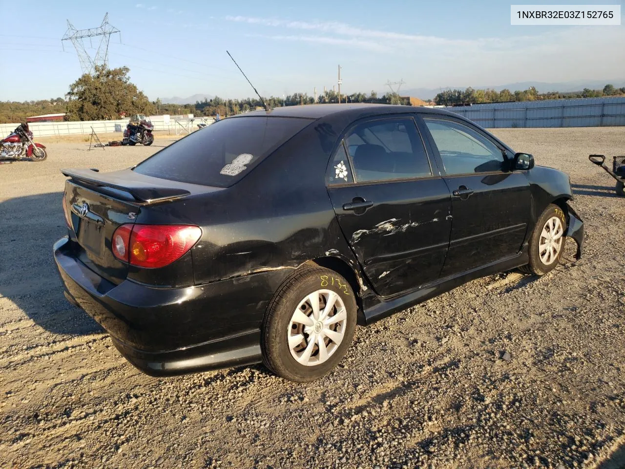 2003 Toyota Corolla Ce VIN: 1NXBR32E03Z152765 Lot: 70467154