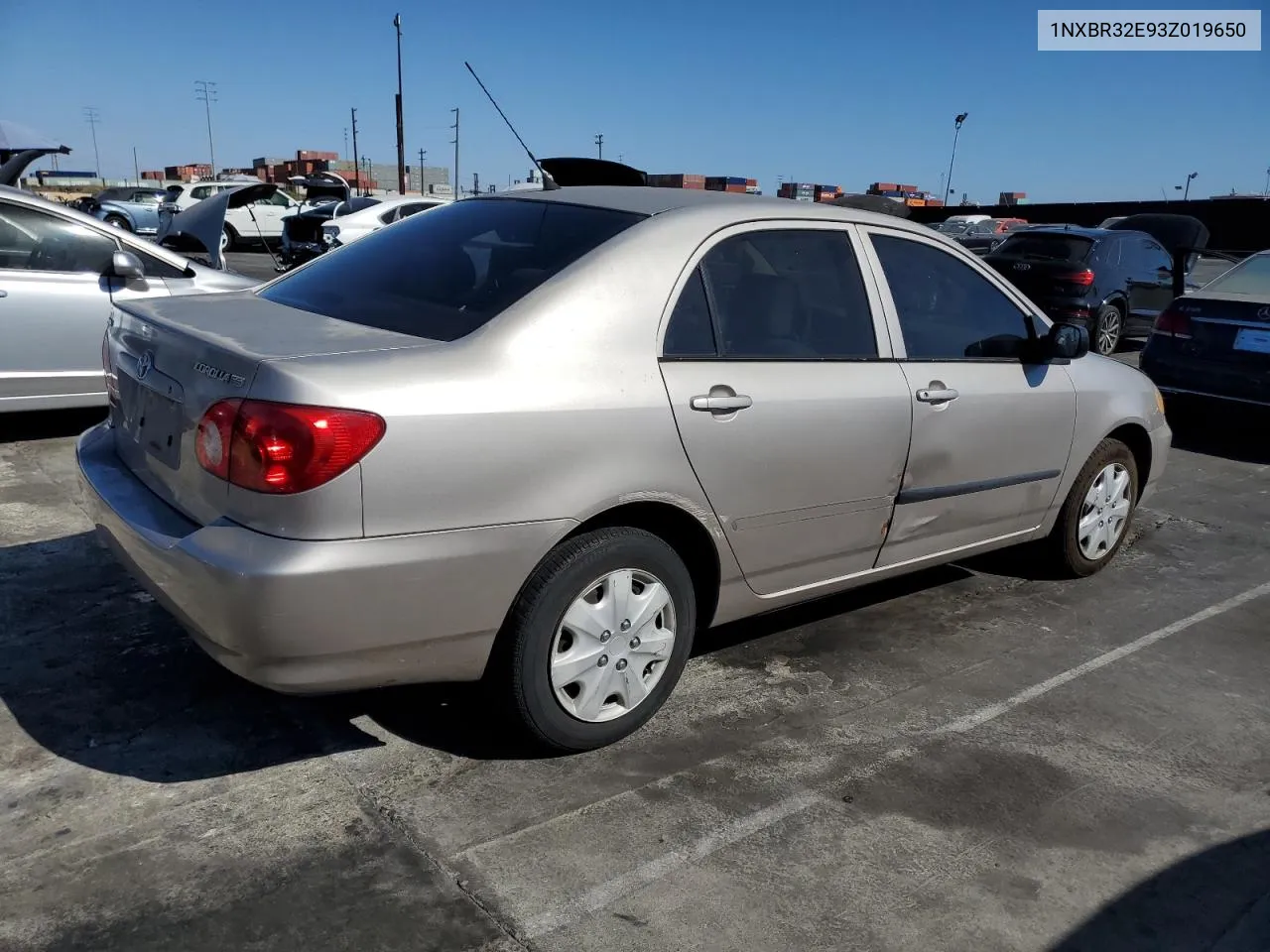 2003 Toyota Corolla Ce VIN: 1NXBR32E93Z019650 Lot: 70595854