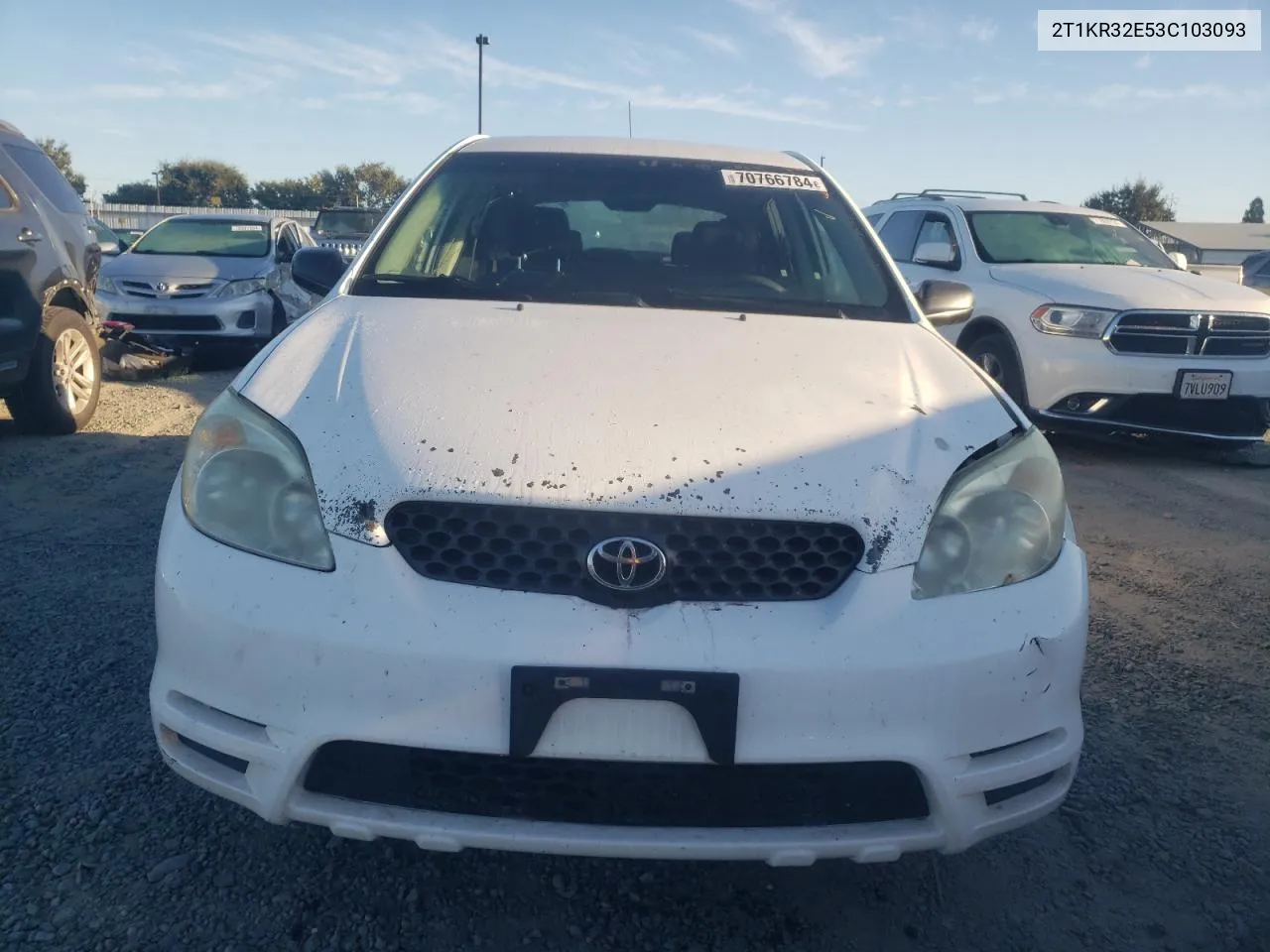 2003 Toyota Corolla Matrix Xr VIN: 2T1KR32E53C103093 Lot: 70766784