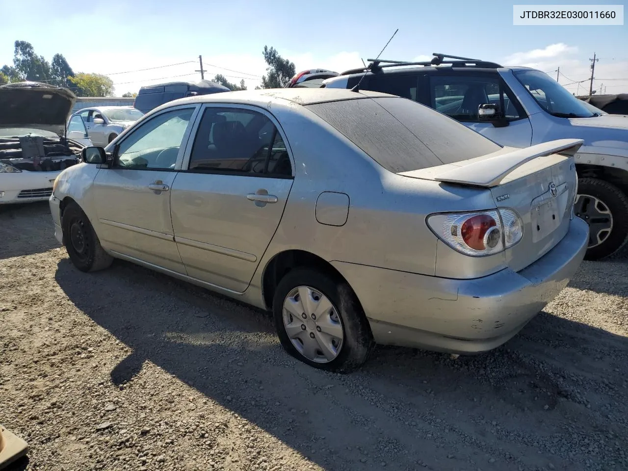 2003 Toyota Corolla Ce VIN: JTDBR32E030011660 Lot: 70796504