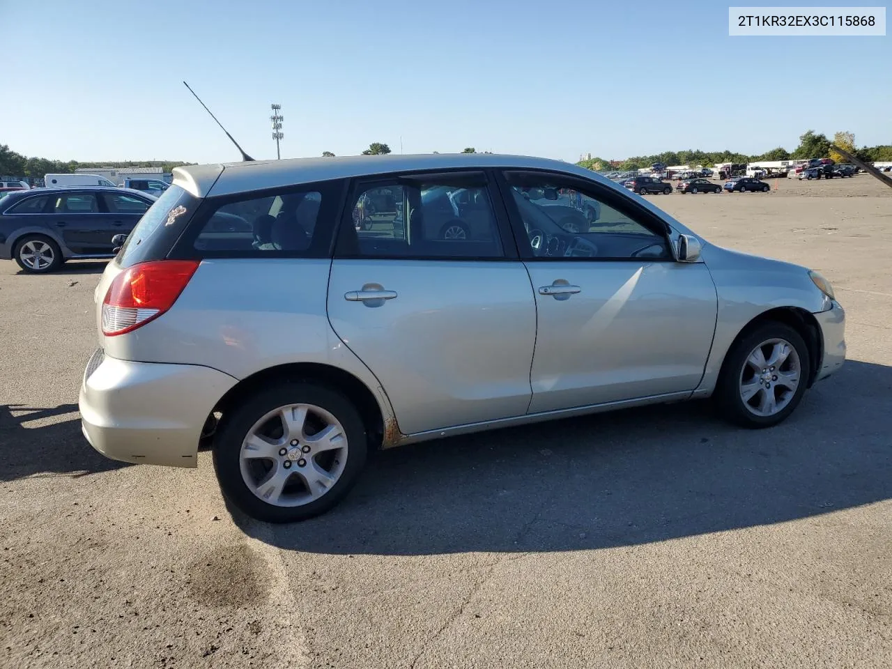 2003 Toyota Corolla Matrix Xr VIN: 2T1KR32EX3C115868 Lot: 70801064