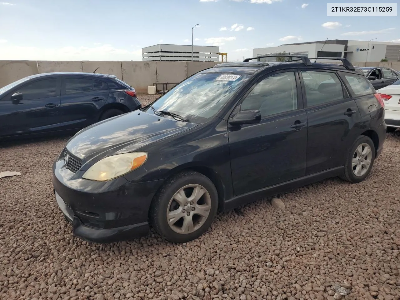 2003 Toyota Corolla Matrix Xr VIN: 2T1KR32E73C115259 Lot: 70839374