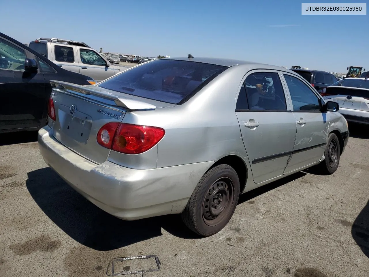 2003 Toyota Corolla Ce VIN: JTDBR32E030025980 Lot: 70887314