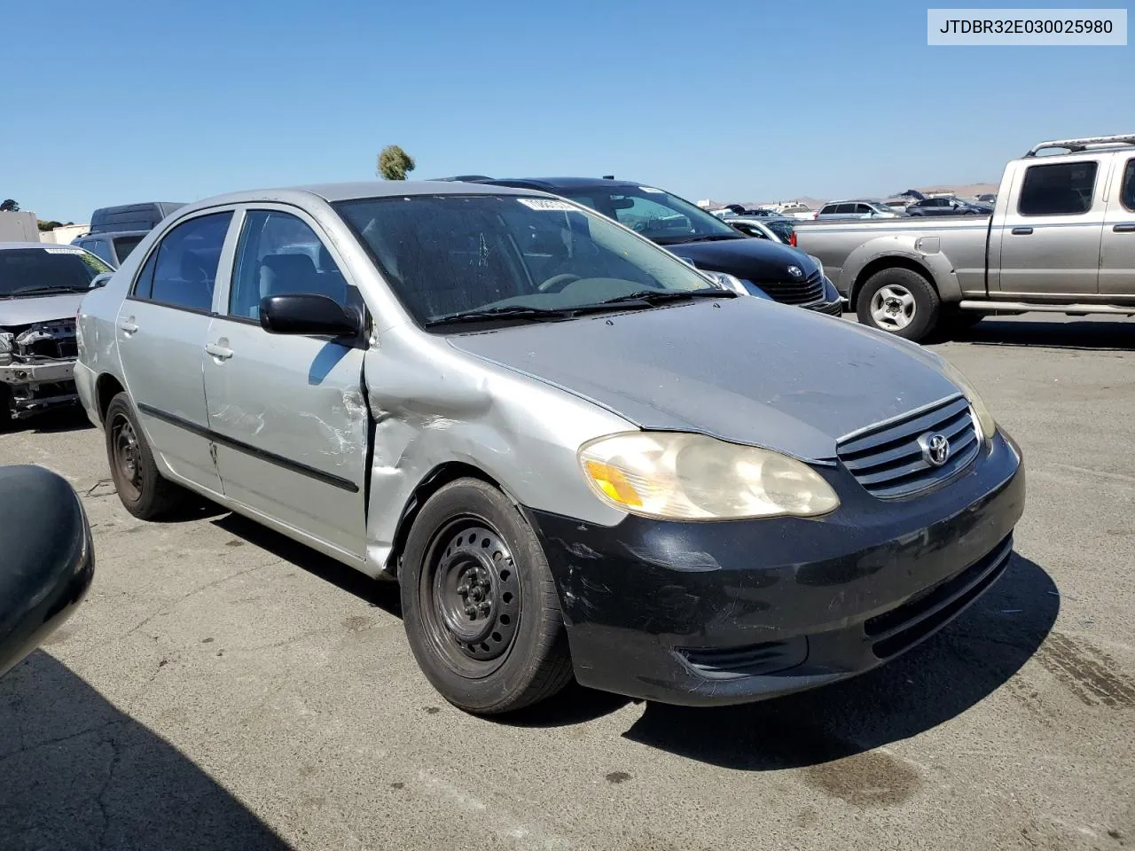 2003 Toyota Corolla Ce VIN: JTDBR32E030025980 Lot: 70887314