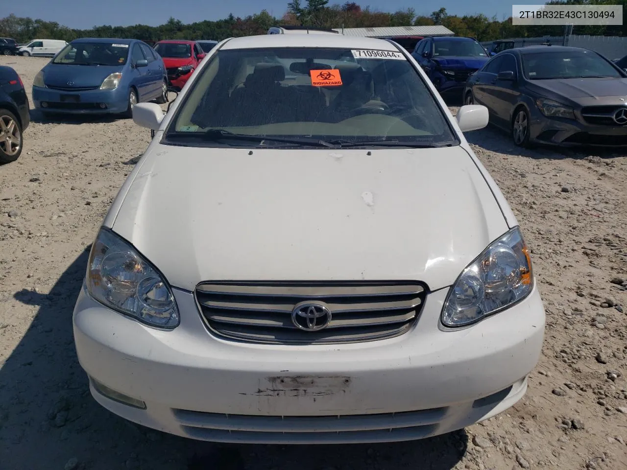 2003 Toyota Corolla Ce VIN: 2T1BR32E43C130494 Lot: 71096044