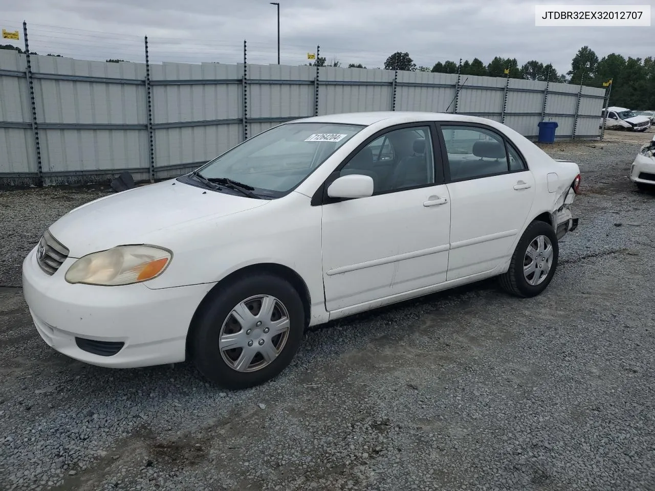 2003 Toyota Corolla Ce VIN: JTDBR32EX32012707 Lot: 71264204