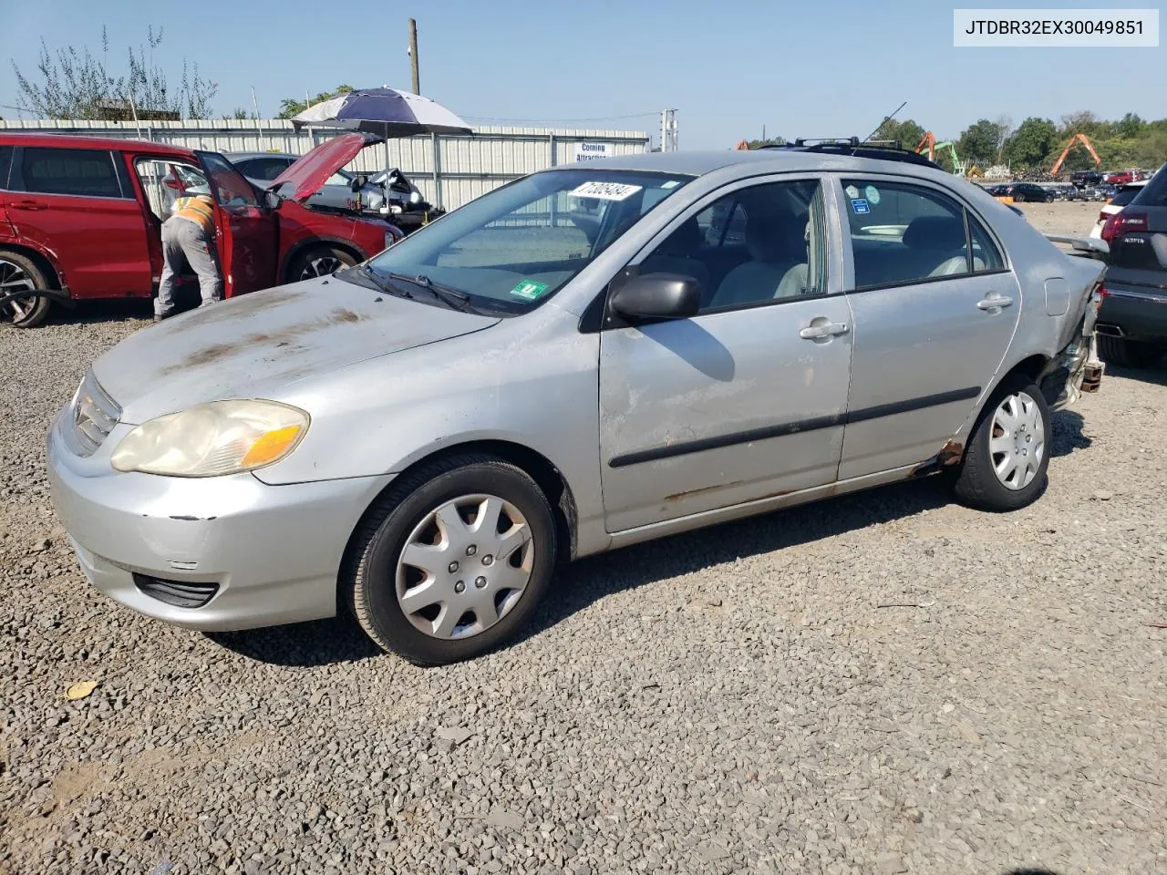 2003 Toyota Corolla Ce VIN: JTDBR32EX30049851 Lot: 71305484