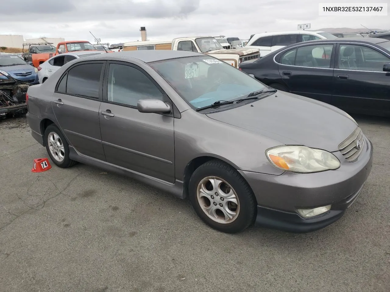 2003 Toyota Corolla Ce VIN: 1NXBR32E53Z137467 Lot: 71413434