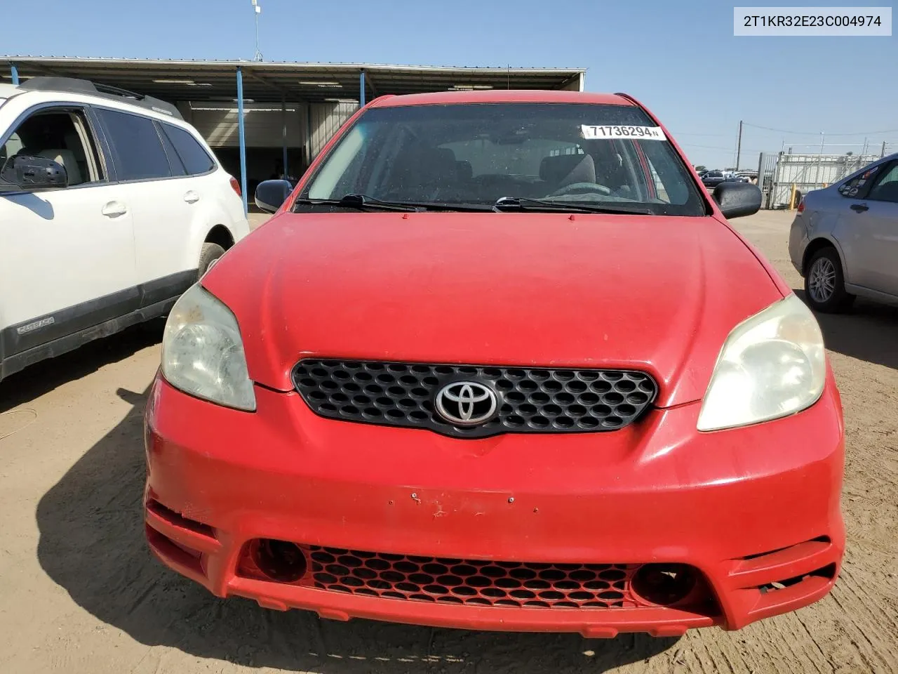 2003 Toyota Corolla Matrix Xr VIN: 2T1KR32E23C004974 Lot: 71736294