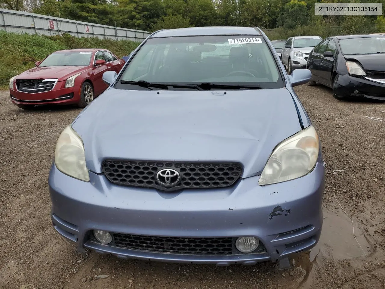 2003 Toyota Corolla Matrix Xrs VIN: 2T1KY32E13C135154 Lot: 71928314