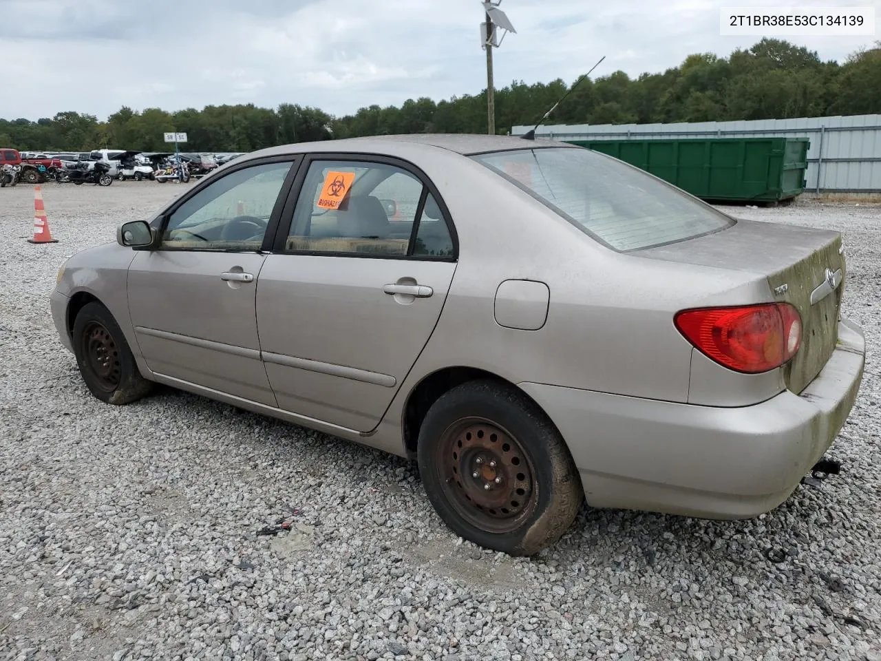 2003 Toyota Corolla Ce VIN: 2T1BR38E53C134139 Lot: 72122114