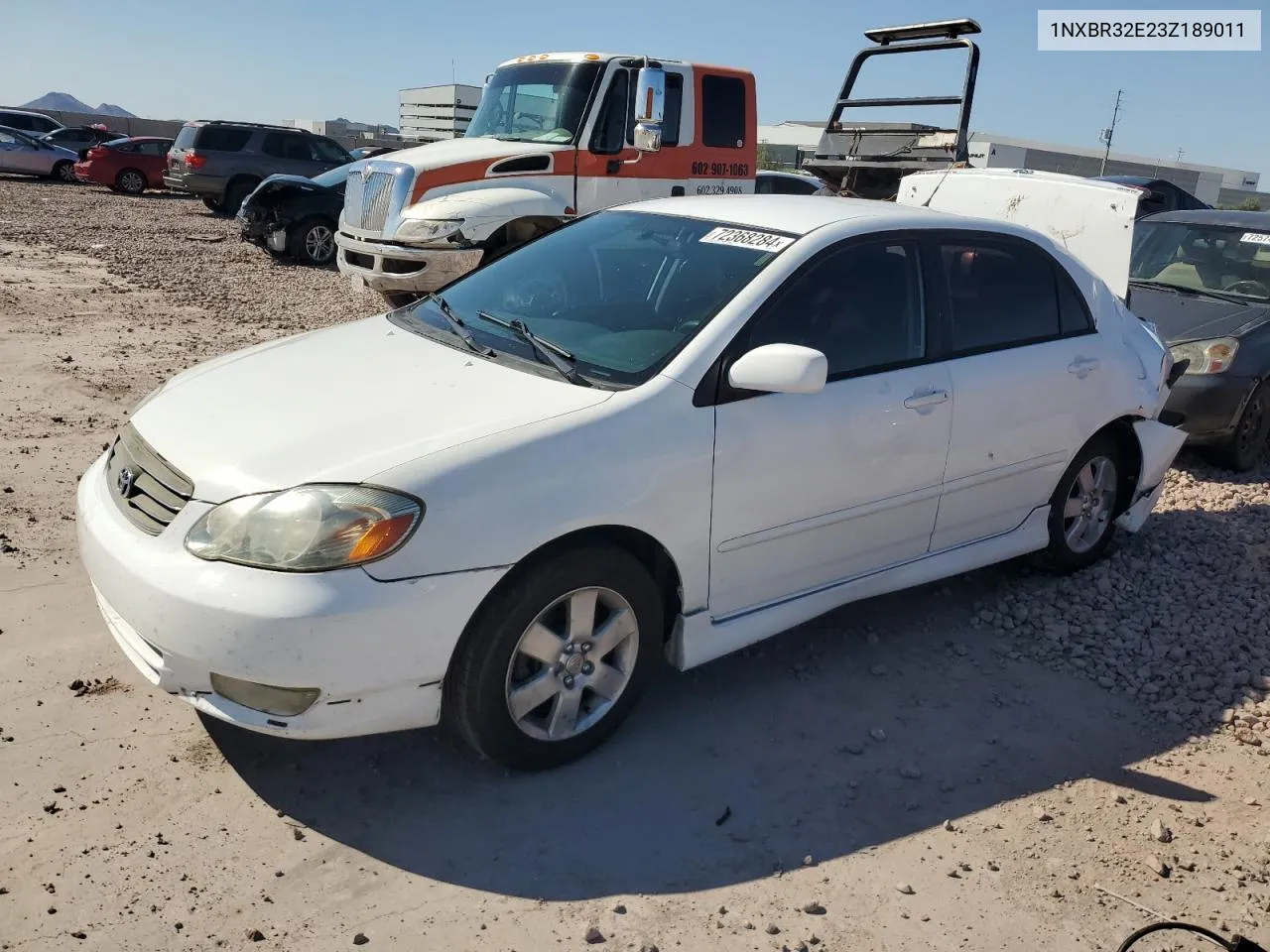 2003 Toyota Corolla Ce VIN: 1NXBR32E23Z189011 Lot: 72368284