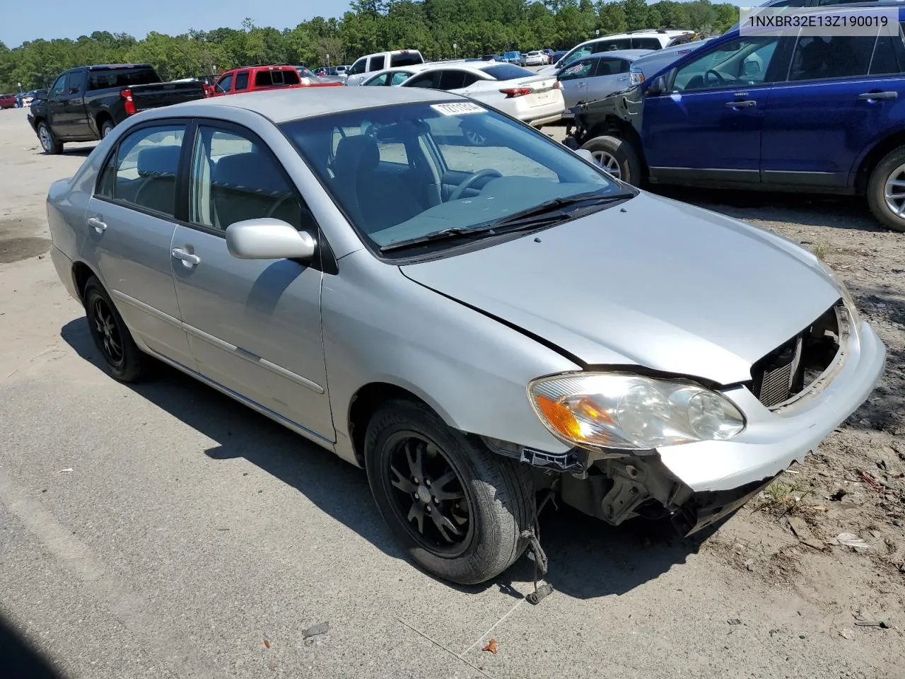 2003 Toyota Corolla Ce VIN: 1NXBR32E13Z190019 Lot: 72711314