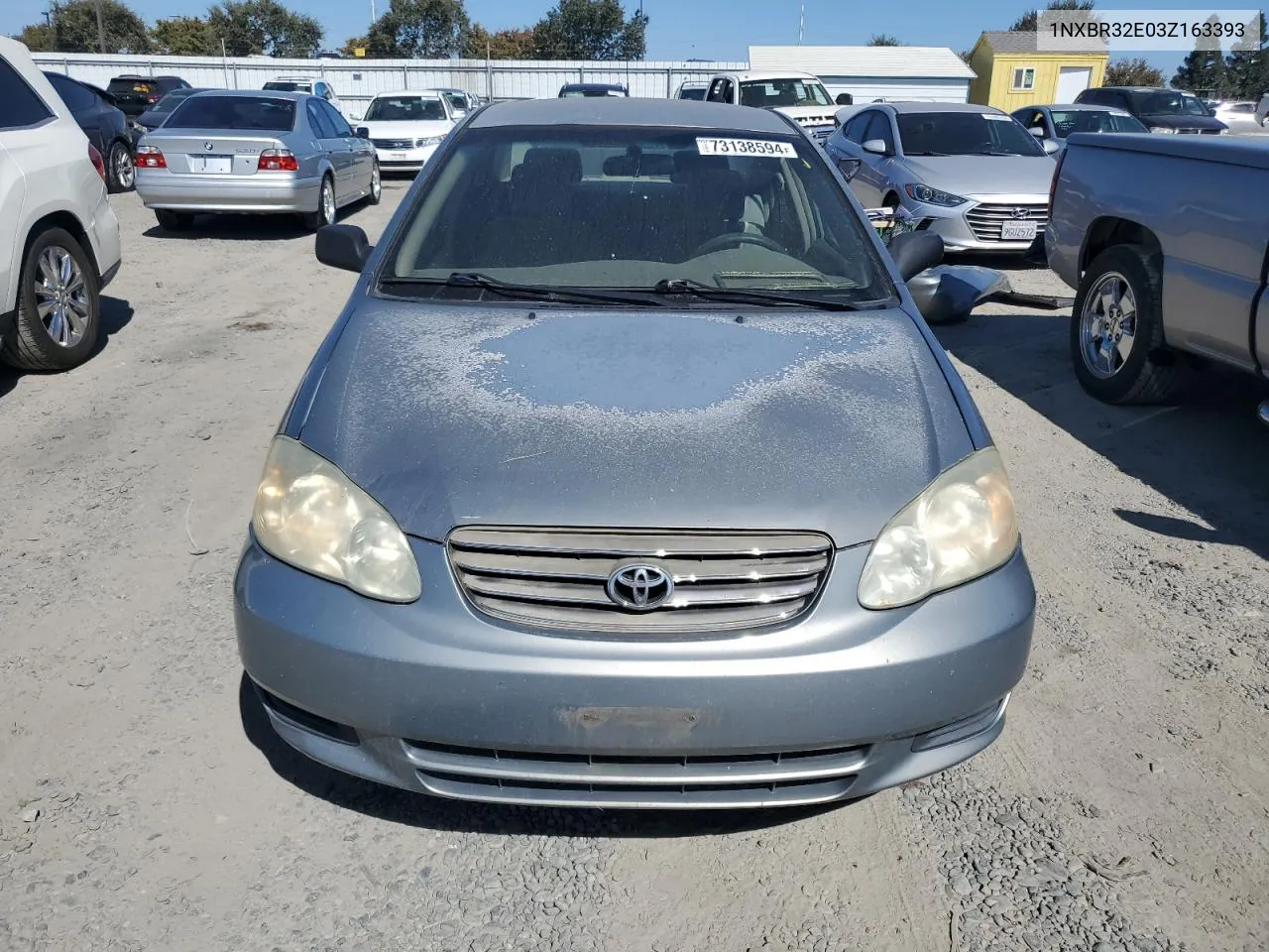 2003 Toyota Corolla Ce VIN: 1NXBR32E03Z163393 Lot: 73138594