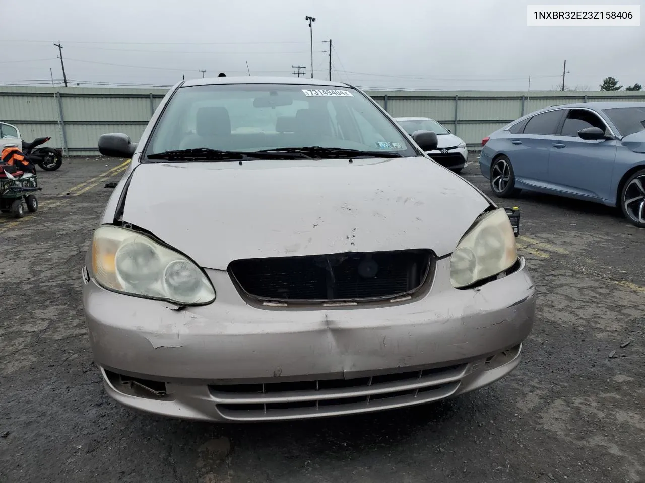 2003 Toyota Corolla Ce VIN: 1NXBR32E23Z158406 Lot: 73149404