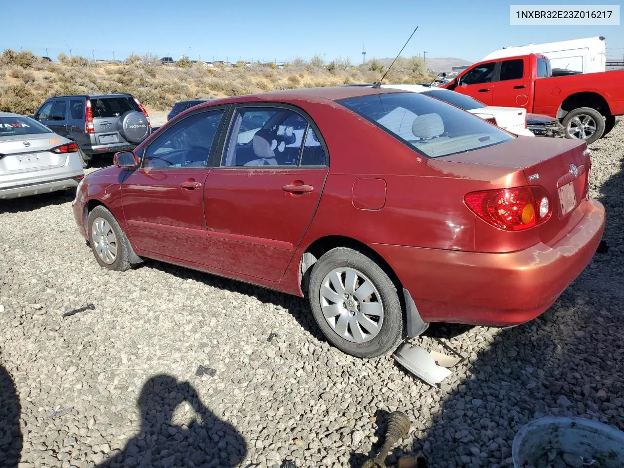 2003 Toyota Corolla Ce VIN: 1NXBR32E23Z016217 Lot: 73323264