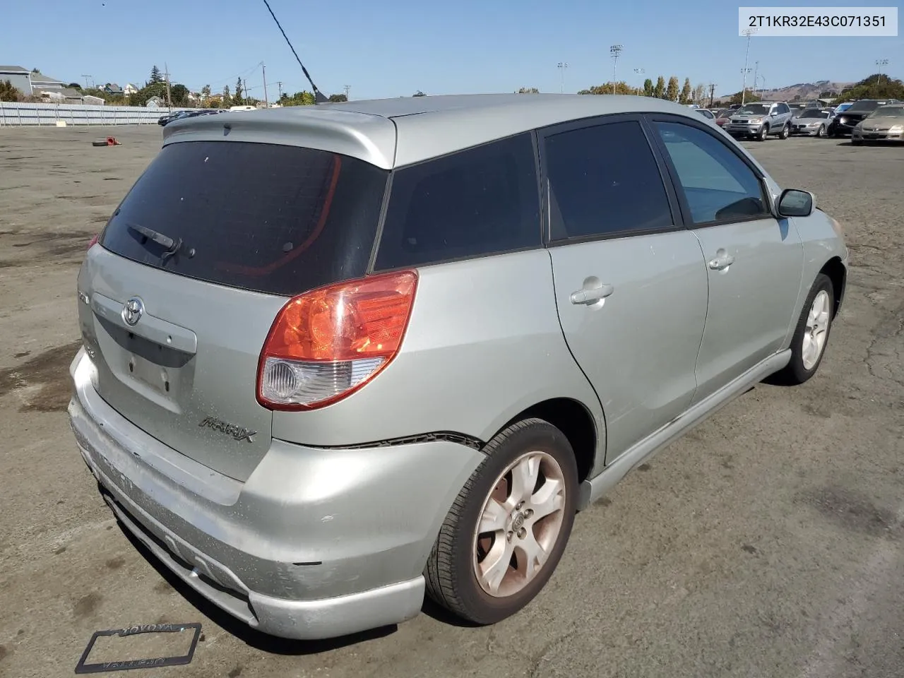 2003 Toyota Corolla Matrix Xr VIN: 2T1KR32E43C071351 Lot: 73531414