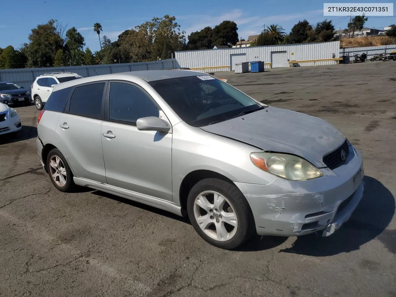 2003 Toyota Corolla Matrix Xr VIN: 2T1KR32E43C071351 Lot: 73531414