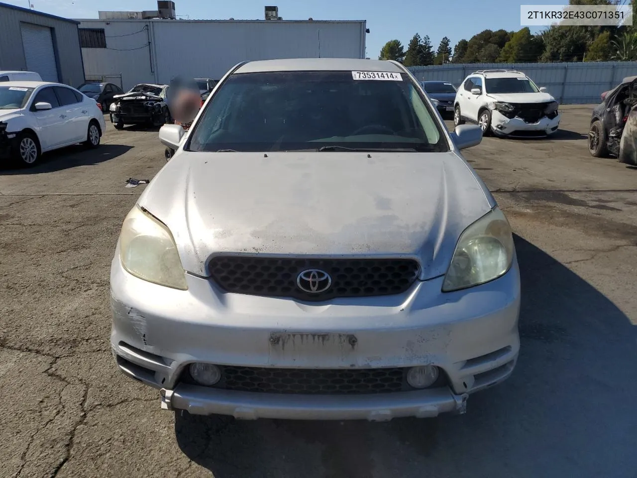 2T1KR32E43C071351 2003 Toyota Corolla Matrix Xr