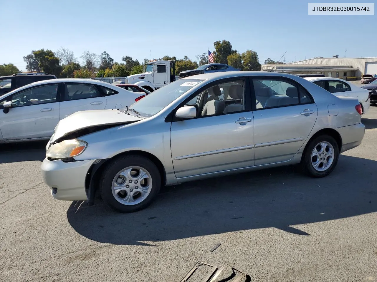 2003 Toyota Corolla Ce VIN: JTDBR32E030015742 Lot: 73996934