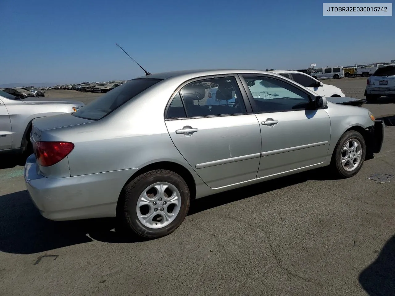 2003 Toyota Corolla Ce VIN: JTDBR32E030015742 Lot: 73996934