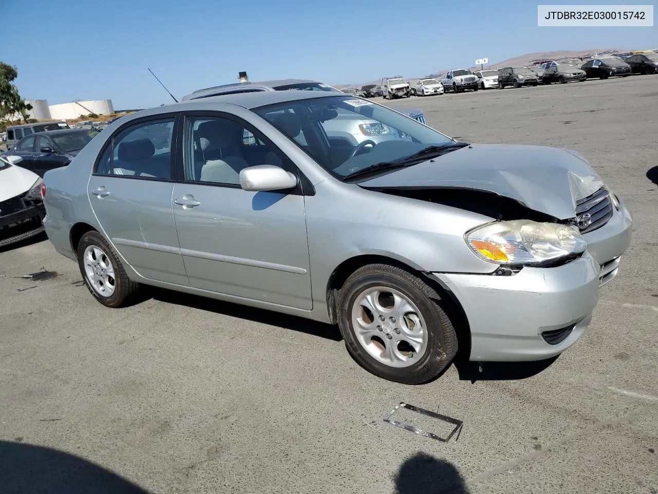 2003 Toyota Corolla Ce VIN: JTDBR32E030015742 Lot: 73996934