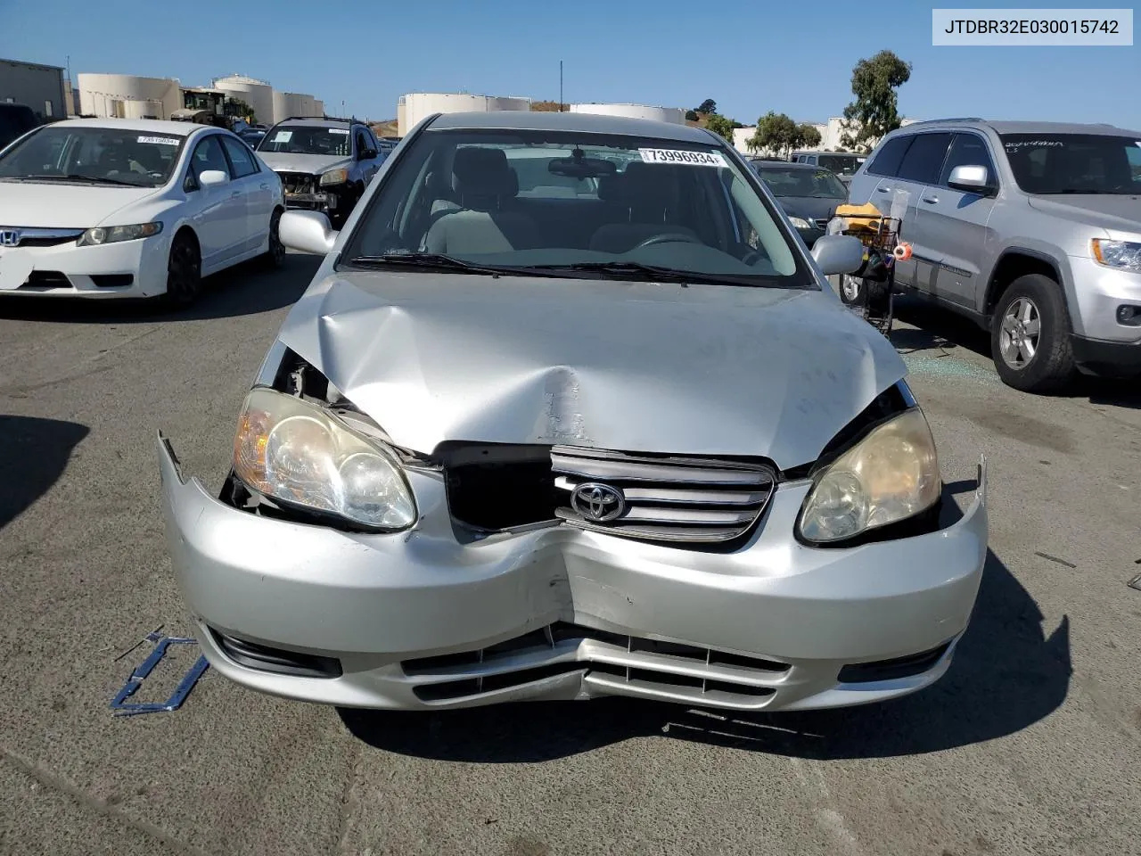 2003 Toyota Corolla Ce VIN: JTDBR32E030015742 Lot: 73996934