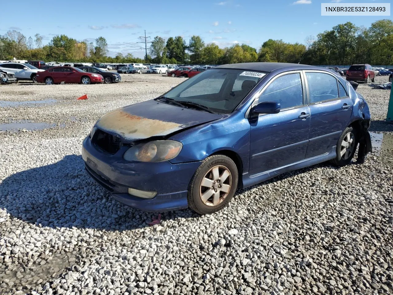 2003 Toyota Corolla Ce VIN: 1NXBR32E53Z128493 Lot: 74056034