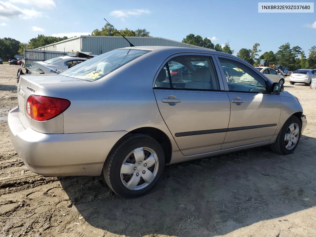 2003 Toyota Corolla Ce VIN: 1NXBR32E93Z037680 Lot: 74175744