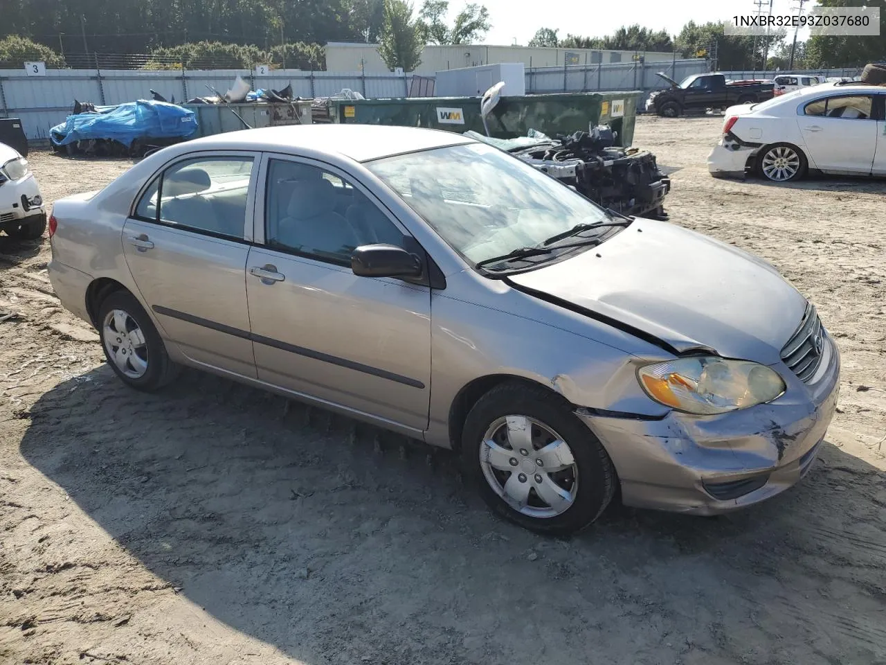 2003 Toyota Corolla Ce VIN: 1NXBR32E93Z037680 Lot: 74175744