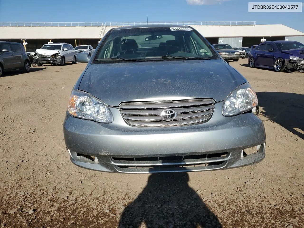 2003 Toyota Corolla Ce VIN: JTDBR32E430040577 Lot: 74200304