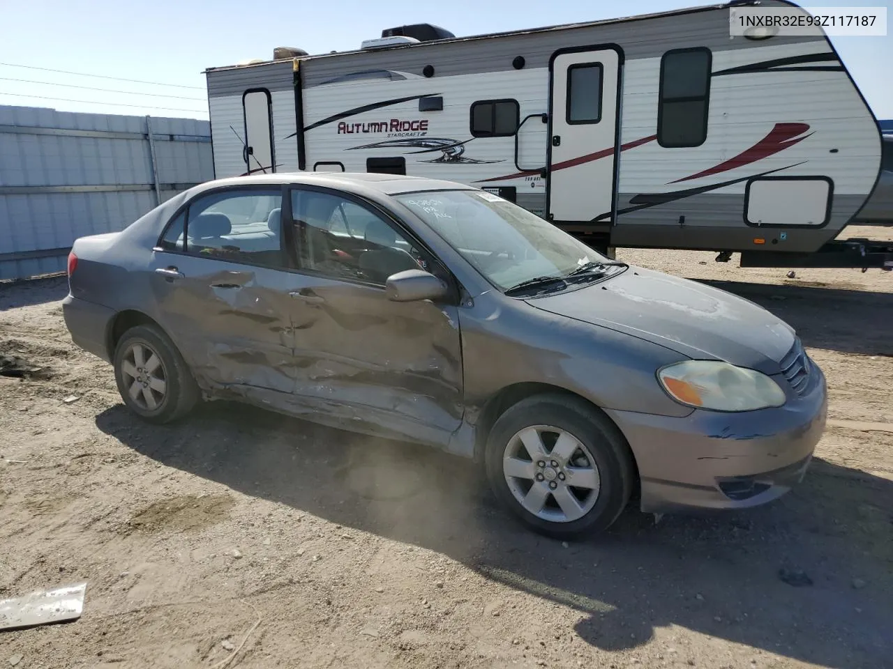 2003 Toyota Corolla Ce VIN: 1NXBR32E93Z117187 Lot: 74268454