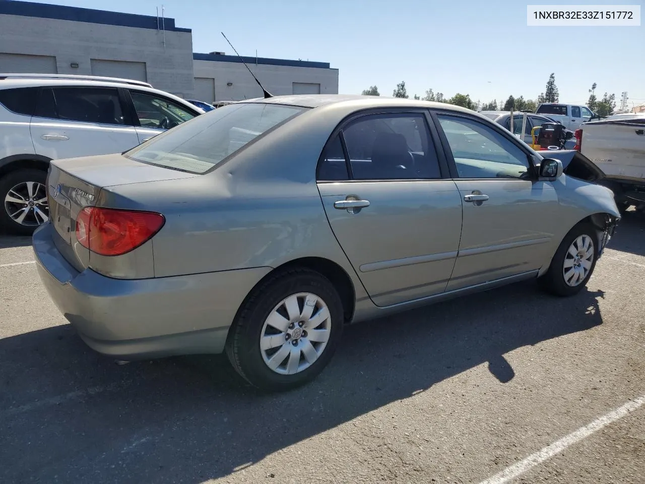 2003 Toyota Corolla Ce VIN: 1NXBR32E33Z151772 Lot: 74634964