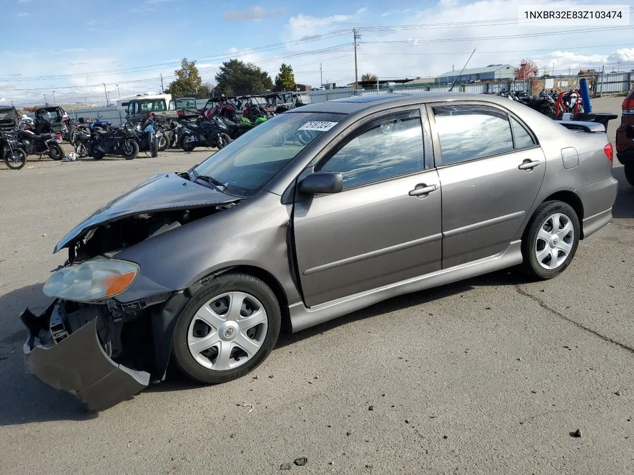 2003 Toyota Corolla Ce VIN: 1NXBR32E83Z103474 Lot: 75187324