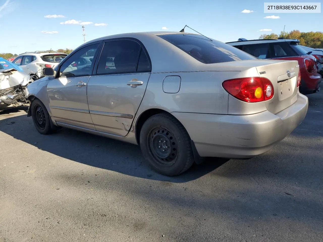 2003 Toyota Corolla Ce VIN: 2T1BR38E93C143667 Lot: 75205874