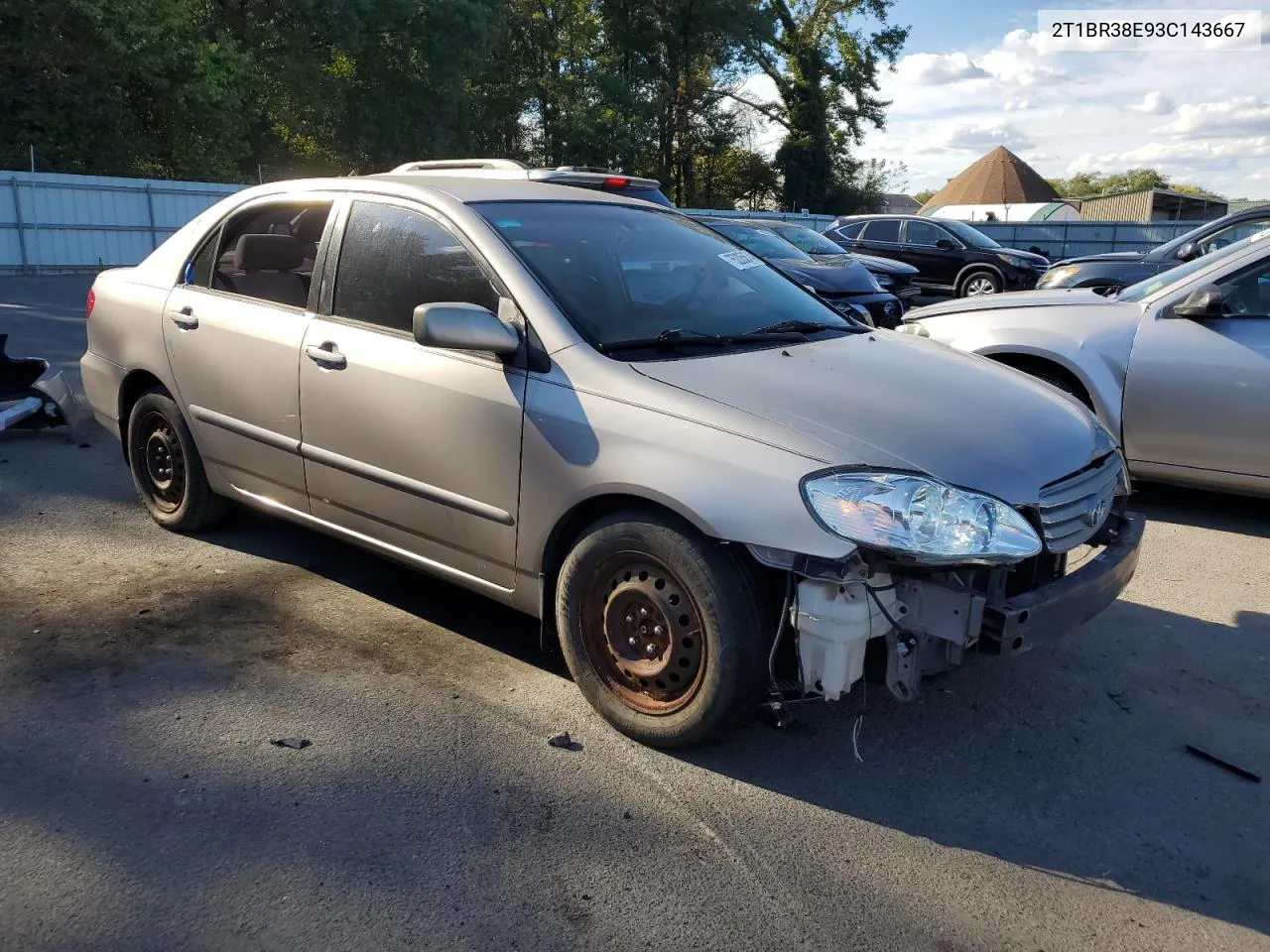 2003 Toyota Corolla Ce VIN: 2T1BR38E93C143667 Lot: 75205874