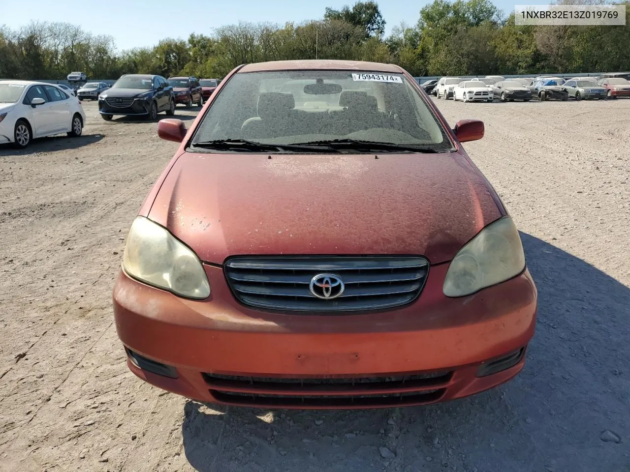 2003 Toyota Corolla Ce VIN: 1NXBR32E13Z019769 Lot: 75943174