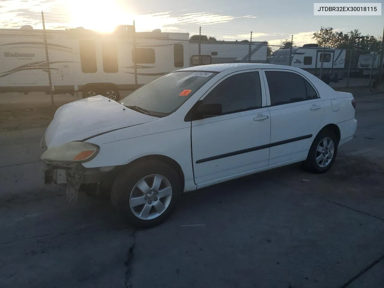 2003 Toyota Corolla Ce VIN: JTDBR32EX30018115 Lot: 76204294