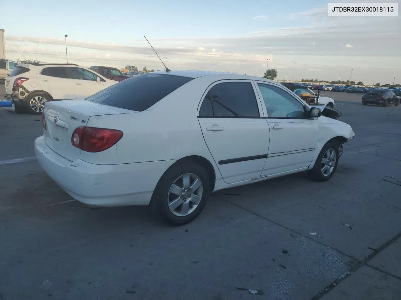 2003 Toyota Corolla Ce VIN: JTDBR32EX30018115 Lot: 76204294