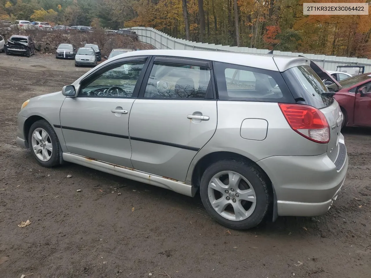 2003 Toyota Corolla Matrix Xr VIN: 2T1KR32EX3C064422 Lot: 76330664