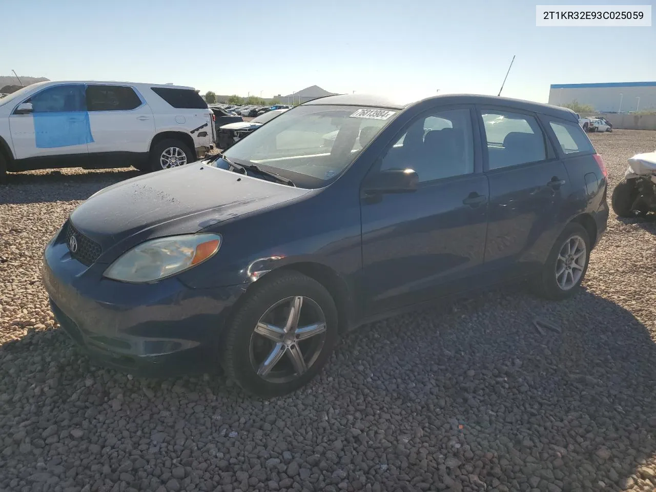 2003 Toyota Corolla Matrix Xr VIN: 2T1KR32E93C025059 Lot: 76813984