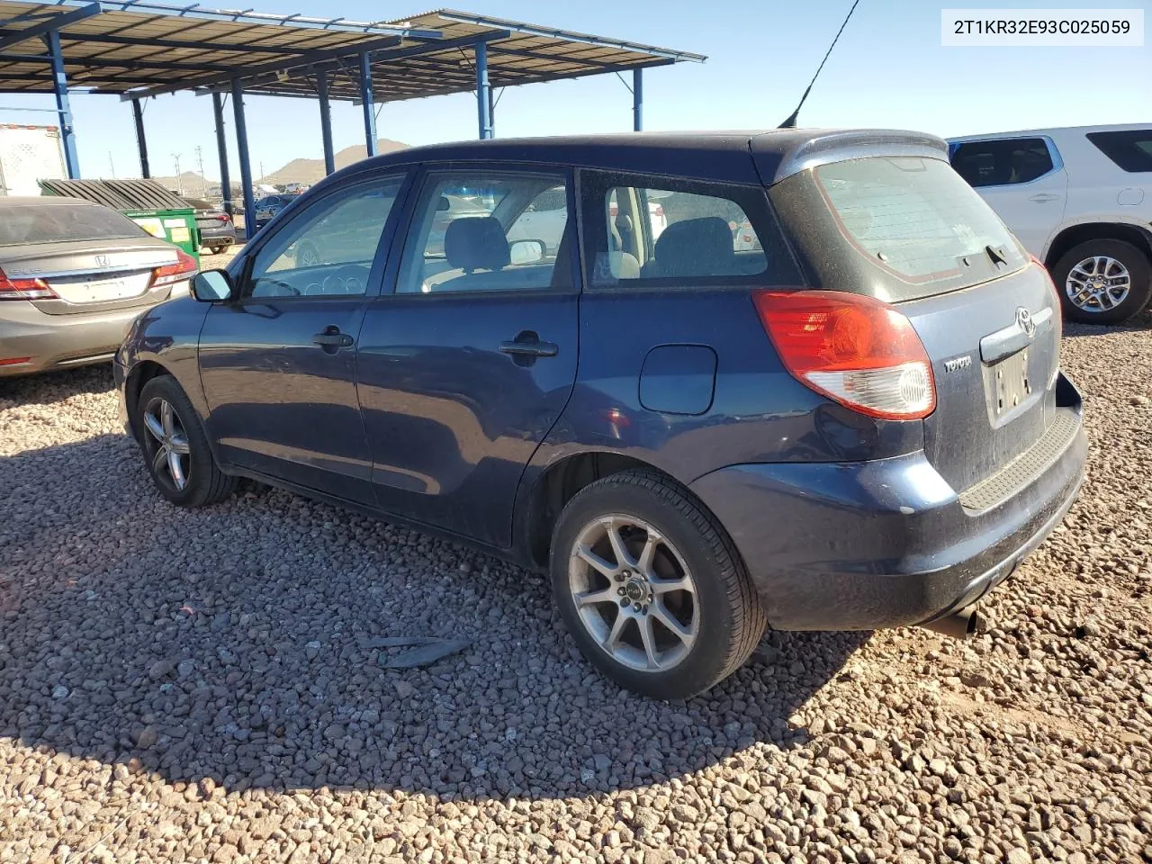 2003 Toyota Corolla Matrix Xr VIN: 2T1KR32E93C025059 Lot: 76813984