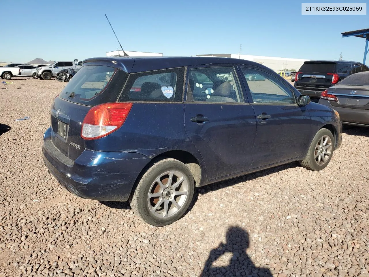 2003 Toyota Corolla Matrix Xr VIN: 2T1KR32E93C025059 Lot: 76813984