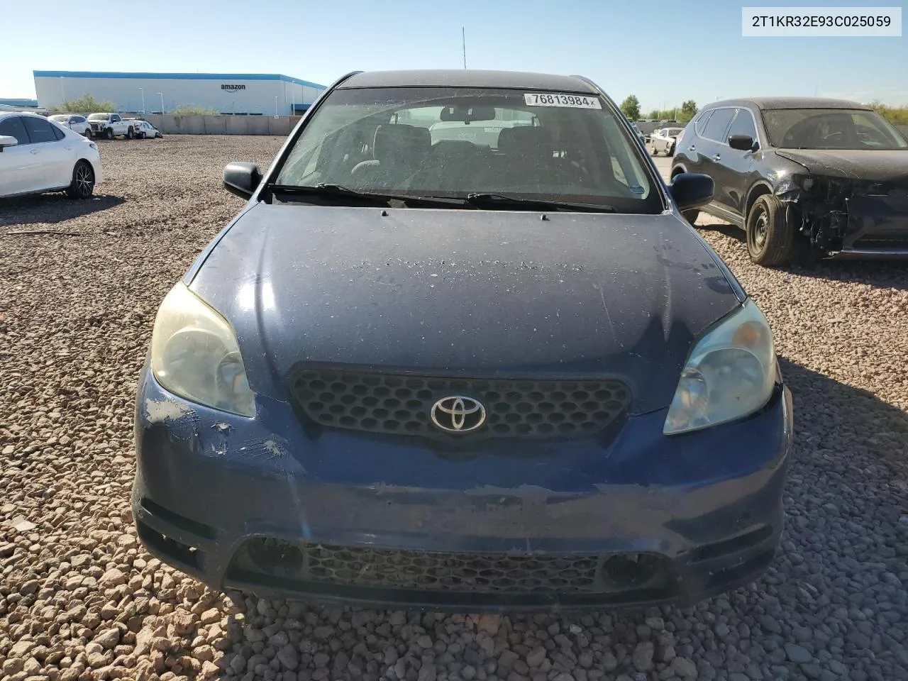 2003 Toyota Corolla Matrix Xr VIN: 2T1KR32E93C025059 Lot: 76813984