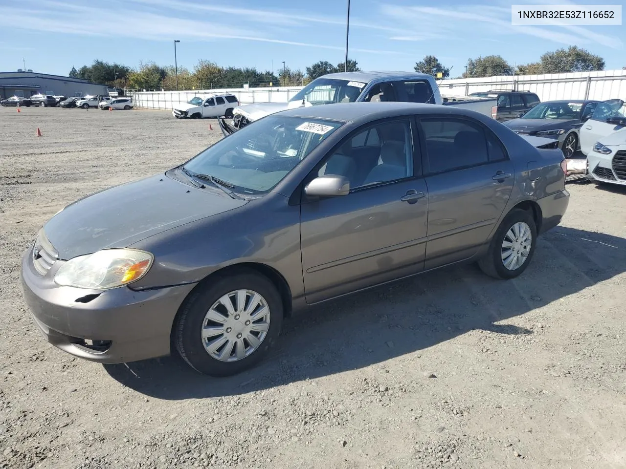 2003 Toyota Corolla Ce VIN: 1NXBR32E53Z116652 Lot: 76967754