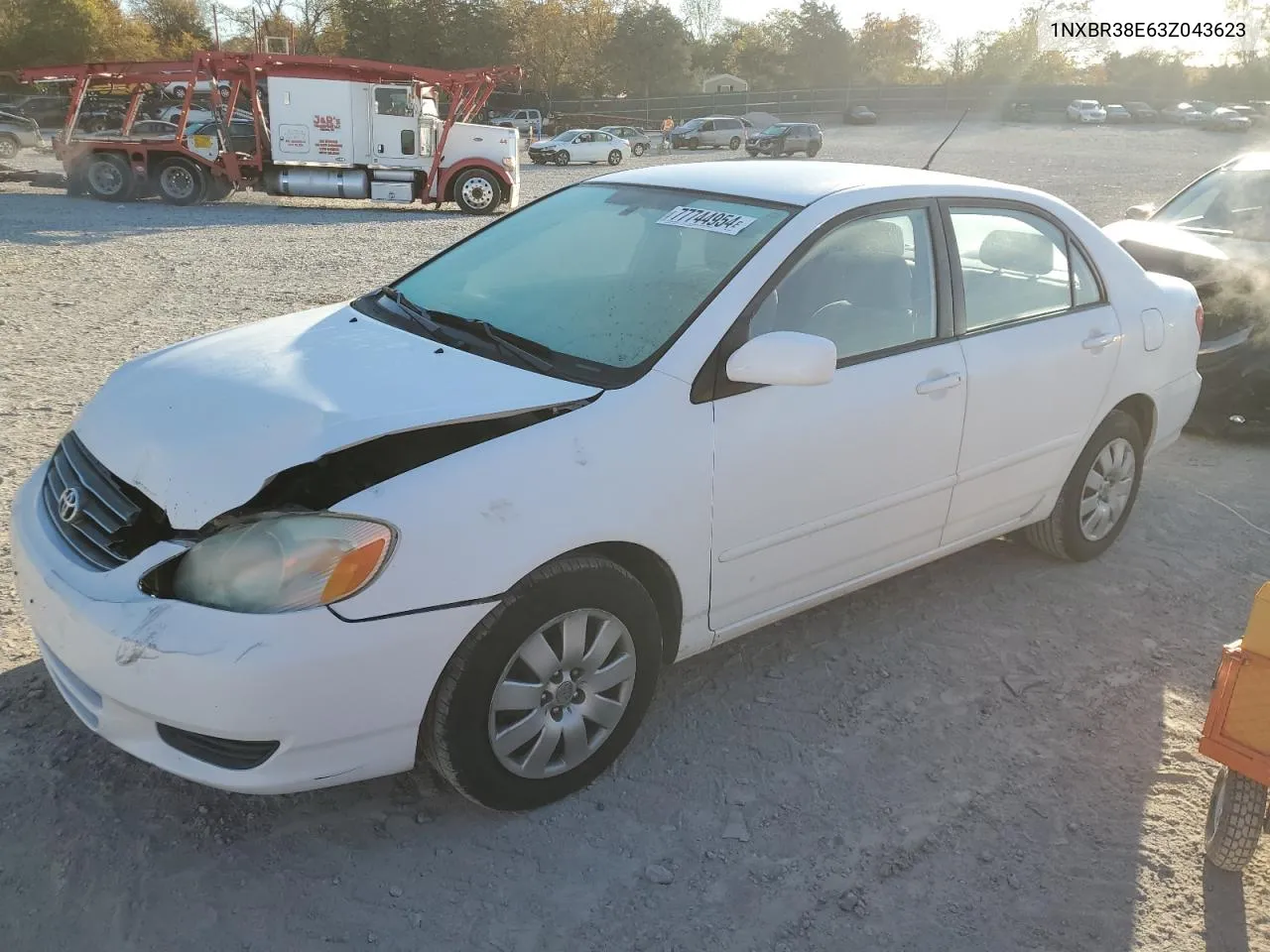 2003 Toyota Corolla Ce VIN: 1NXBR38E63Z043623 Lot: 77744954