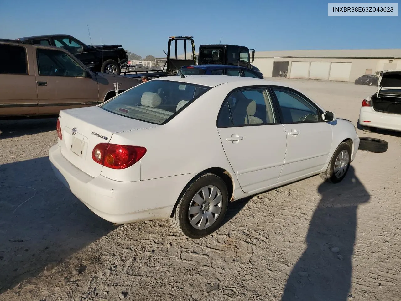 2003 Toyota Corolla Ce VIN: 1NXBR38E63Z043623 Lot: 77744954