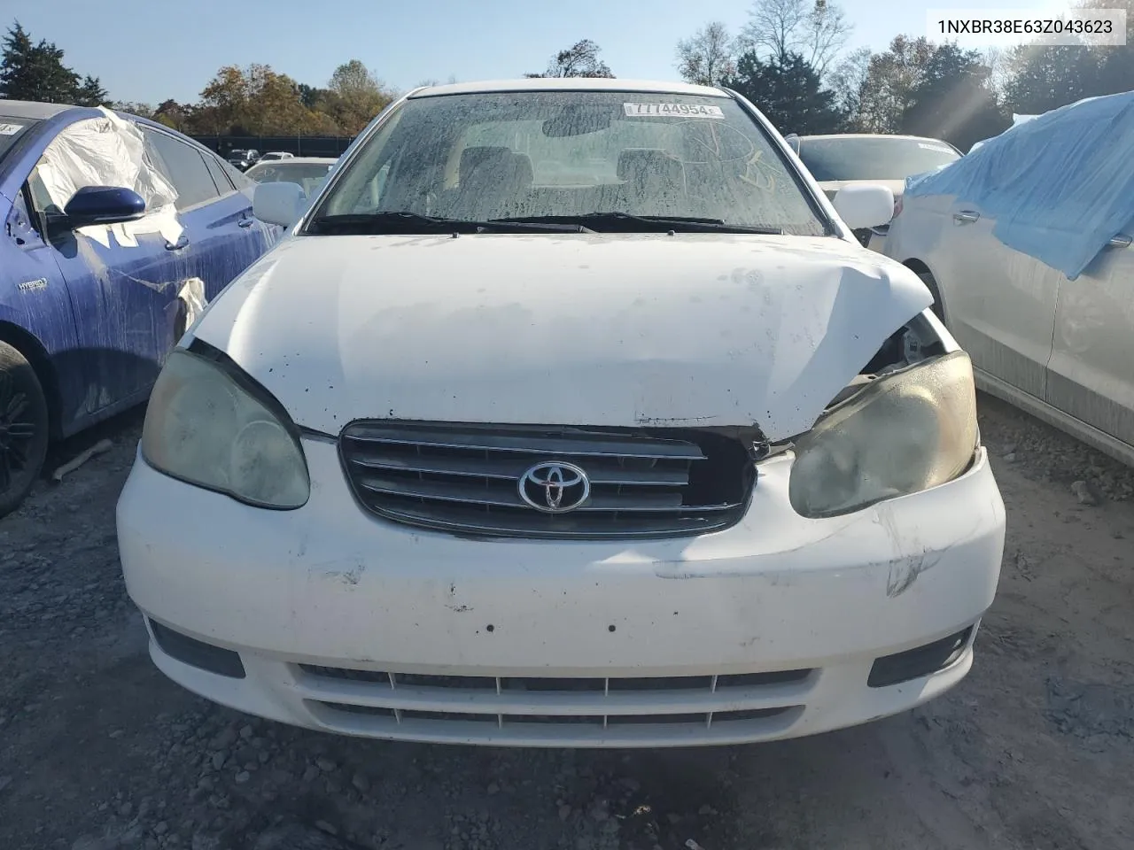 2003 Toyota Corolla Ce VIN: 1NXBR38E63Z043623 Lot: 77744954