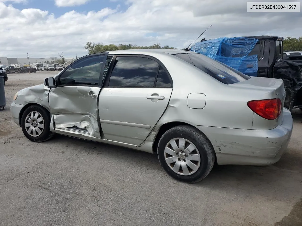 2003 Toyota Corolla Ce VIN: JTDBR32E430041597 Lot: 78685664